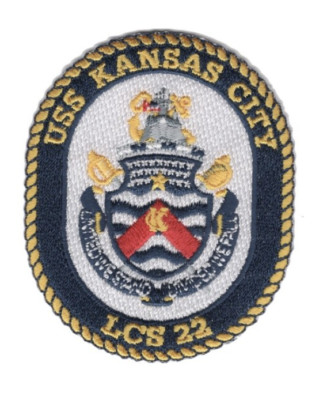 3'' USS NAVY KANSAS CITY LCS-22 EMBROIDERED PATCH 