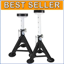 HKTE 4 Ton Heavy Duty Jack Stands - 7 Adjustable Heights for Secure Lifting