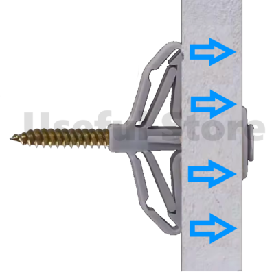 20x Heavy Duty Hollow Wall Plugs & Screws - Nylon Anchors For Plasterboard/Drywall 8 thumbnail image