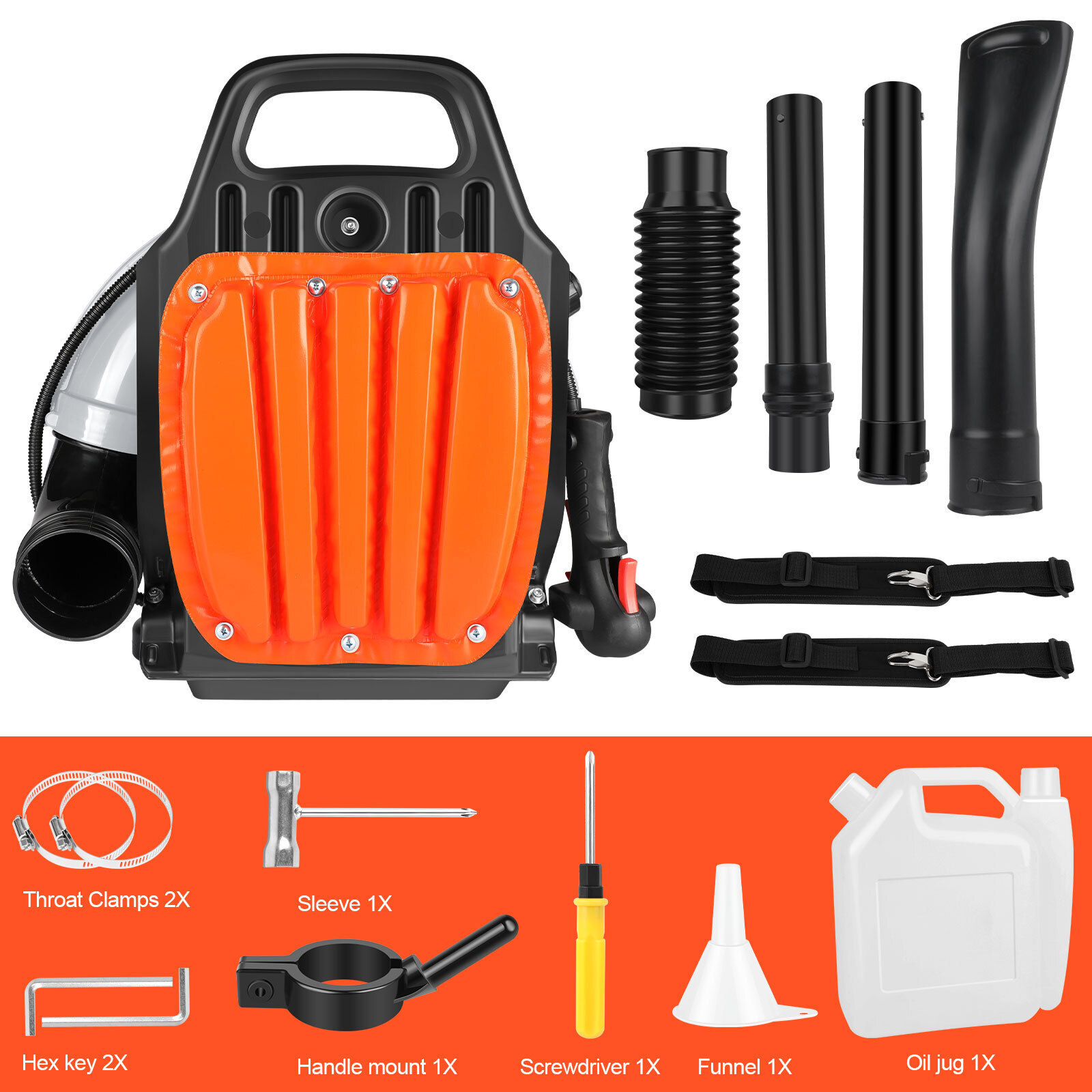 ✅26cc/43cc/63cc Petrol Leaf Blower 2-Stroke Powerful Air Cooled Blower Garden