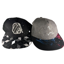 Boys Baseball Caps, Set of Two, Adjustable Strap Storm Trooper & Batman One Size