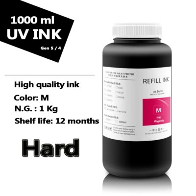 1000ML/bottle*5colors UV ink For Ricoh GEN 4 GEN5 printhead for Ricoh UV printer