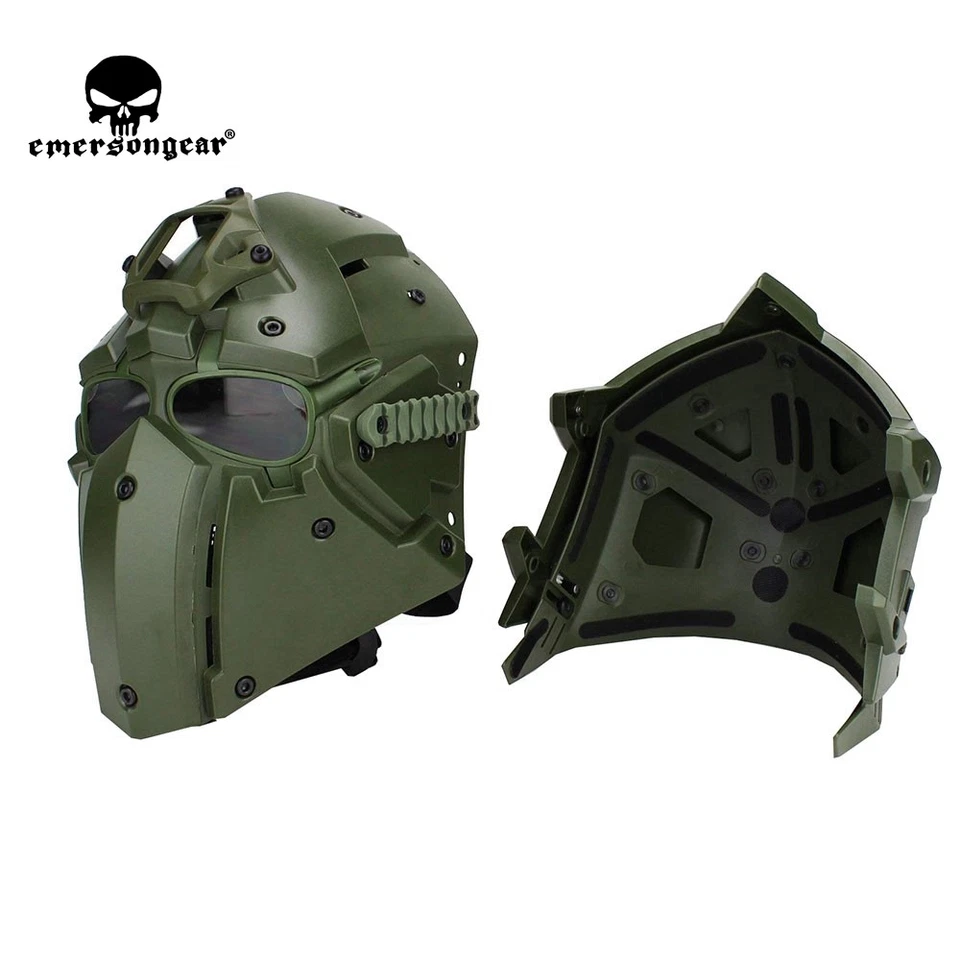 Tactical Helmet CF Game Full Face Goggle Mask Airsoft Hunting Protective 5 Lens - image 4 of 4