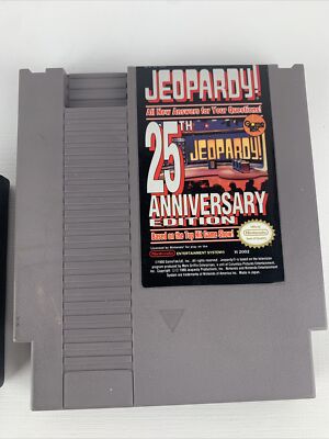 Jeopardy 25th Anniversary Edition Nintendo 1990 Vintage Video Game NES