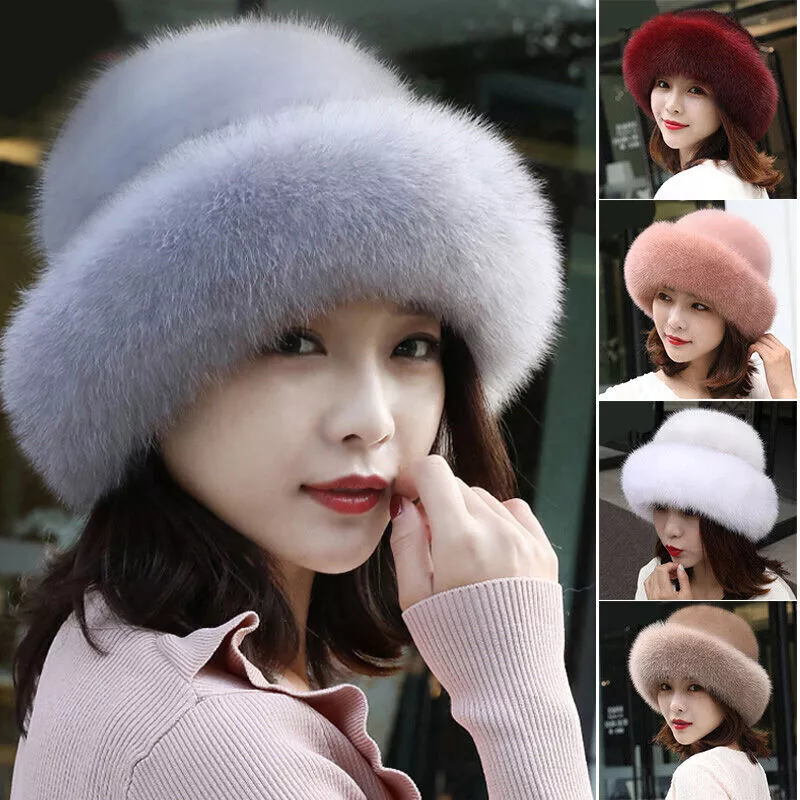 Ladies faux fur winter hats deals