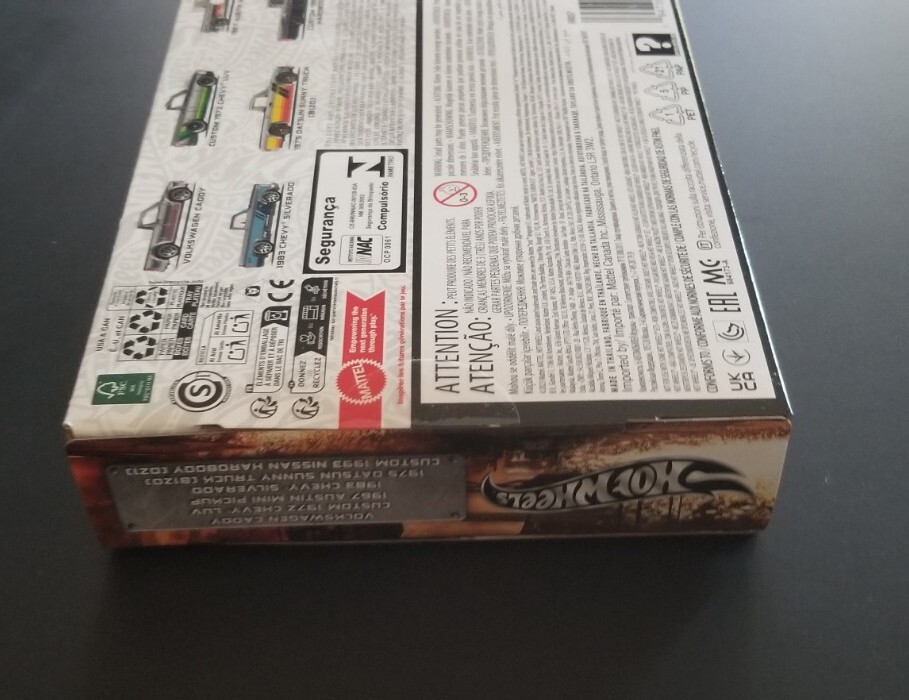 Hot Wheels Zamac 6 Pack Box Set 83 Silverado VW Caddy Nissan