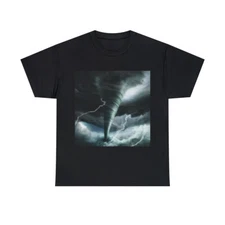 Storm Chasers T Shirt Tornado Twister Tee Lightning Bolts Graphic Tee Nature