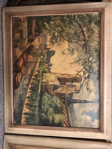 Therese Darche 1946 Paris Print Paintings Chatelet Notre Dame Quais Julien - Picture 2 of 12