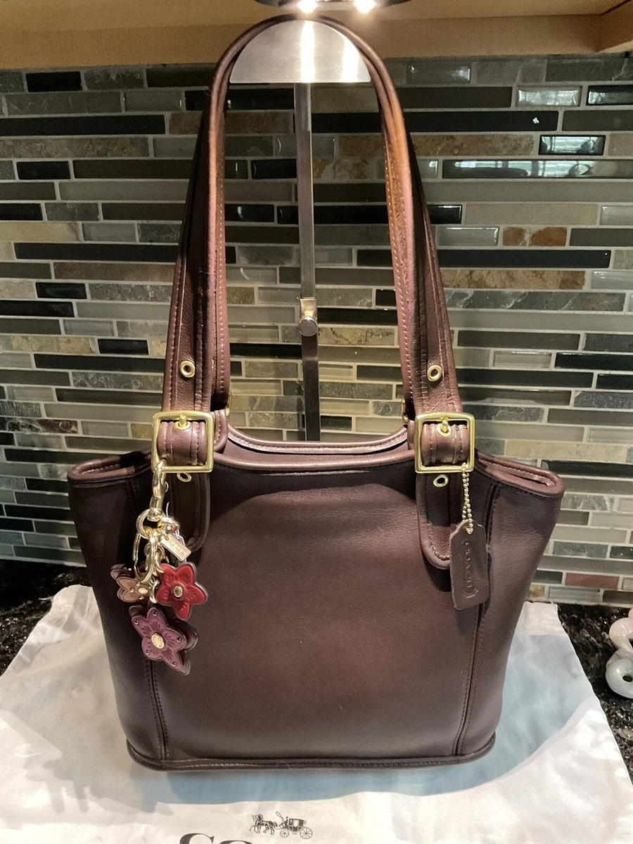 Vintage coach brown leather shoulder bag cheap