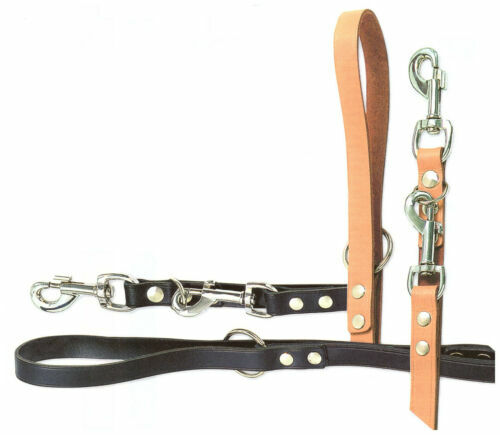 Westie Hundeleine Aus Echtleder – 220 Cm, 3-fach Verstellbar, Rot Mit Hundecharms