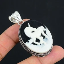 CAMEO  Unicorn  Style Gemstone Ethnic Antique Design Pendant Jewelry UN-002