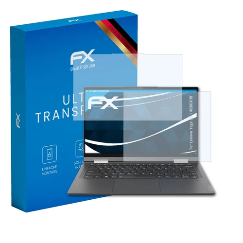 atFoliX 2x Displayschutzfolie für Lenovo Yoga 5G 14Q8CX05 Schutzfolie klar Folie