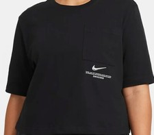 Image of AUTHENTIC NIKE WOMEN NSW POCKET SWOOSH HEAVY COTTON  T SHIRT DN4851-010 DN4975