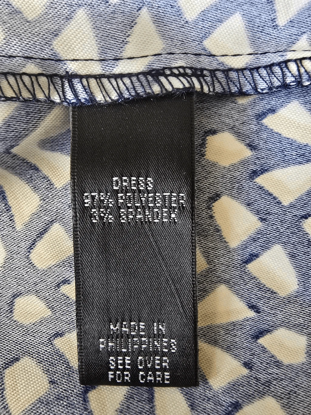 Abito Alyx Shift Tg 16 Navy Marrone Bianco Geometrico