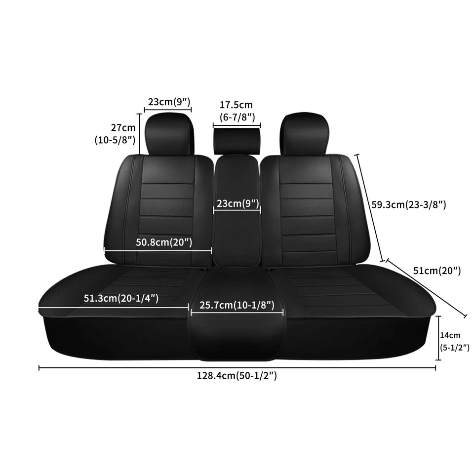 For Buick Encore GX 2/5-Seat Full Set Car Seat Cover Front + Rear Luxury Leather - Изображение 3 из 4