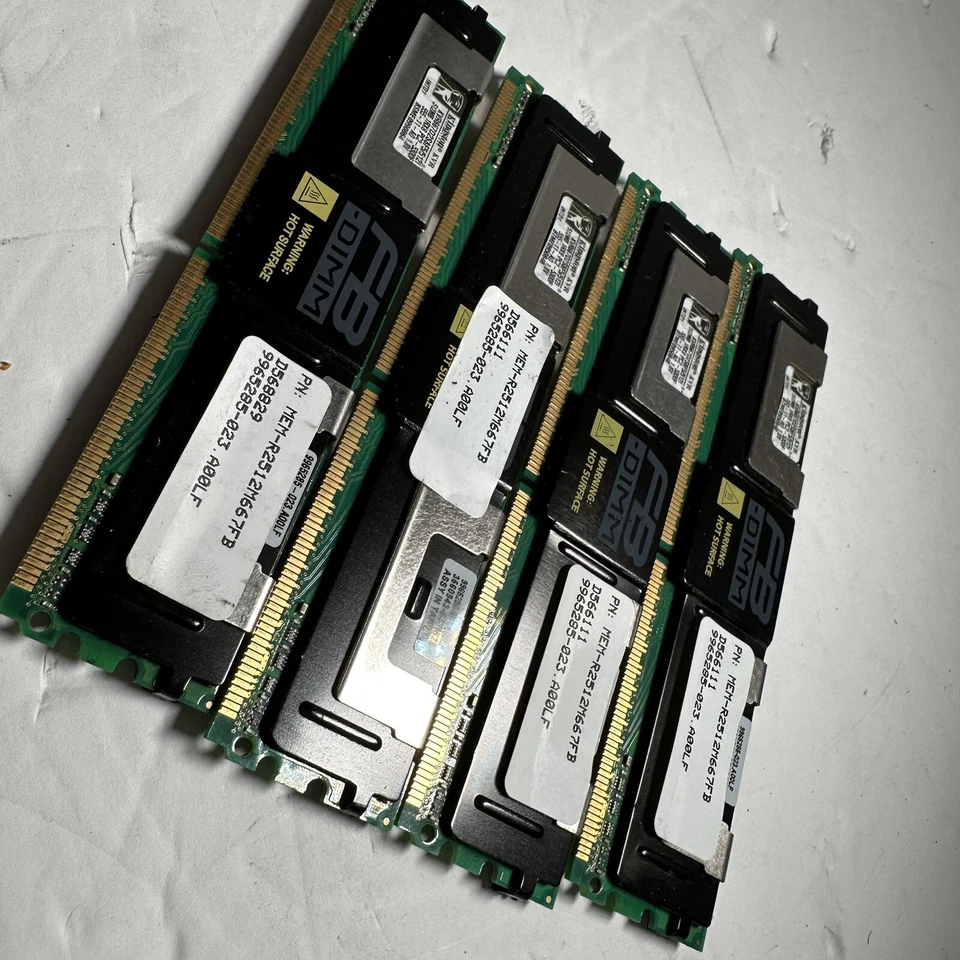 Kingston Memory RAM 1RX8 2GB 4x512MB DDR2 PC2-5300 FB-DIMM KVR667D2S8F5/512I - Image 3 of 4