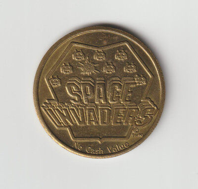 Space Invaders Token - 1982 Original Worlds Fair Knoxville TN Video Expo - Retro