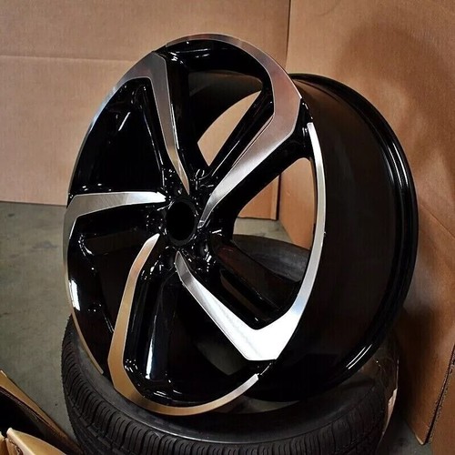 20" Gloss Black Wheels Fits Honda Accord Ex Lx Civic 20x8.5 5x114.3 Rims Set 4 - Picture 3 of 4