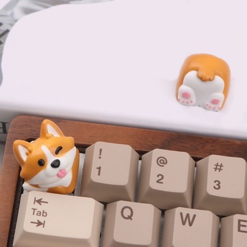 Artisanal ABS PVC Keycap 3D Corgis Butt Keycap for Keyboards Customization - Picture 7 of 14
