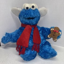 2005 Gund/Sesame Street Cookie Monster -Winter Scarf, Hat and Cookie 17" Plush