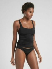 NWT Athleta 84 Black Aqualuxe Bra Sized Tankini Swim TOP, sz 32B/C 405902