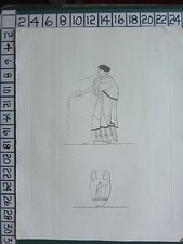 c1810 PRINT ~ GREEK/ROMAN VASE FEMALE FIGURE