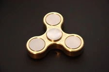 Thick Brass Fidget Spinner - Tungsten Weights   1 lb - 13+ Minutes (guaranteed)