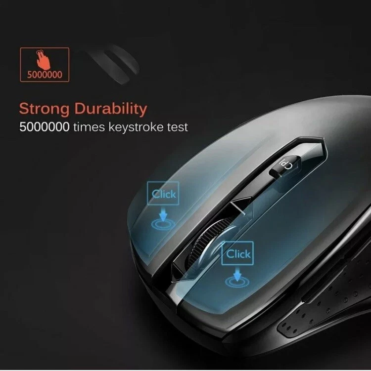 VicTsing D-16 Wireless Mouse, USB, Black - Image 3 of 4