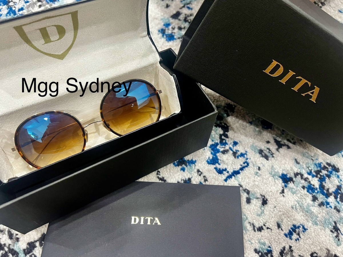 Like New Dita Freebird Gold Women Sunglasses Comes With Box, Tag