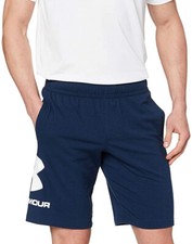 New Under Armour Sportstyle Loose Fit Navy Cotton Graphic Atlethic Shorts XXL