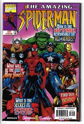 The Amazing Spider-Man #439 (1998) Rafael Kayanan Cover Avengers