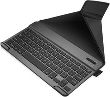Nulaxy KM12 Universal Wireless Bluetooth Keyboard Stand Case Black Tablet