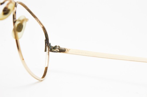 1970s vintage gold plated eyeglasses UK 1/10 12 CT Gold Plated square gold - Picture 17 of 20
