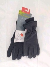 Tek Gear Black Microfleece Gloves Heat Tek 3M Thinsulate Insulation Size S/M New