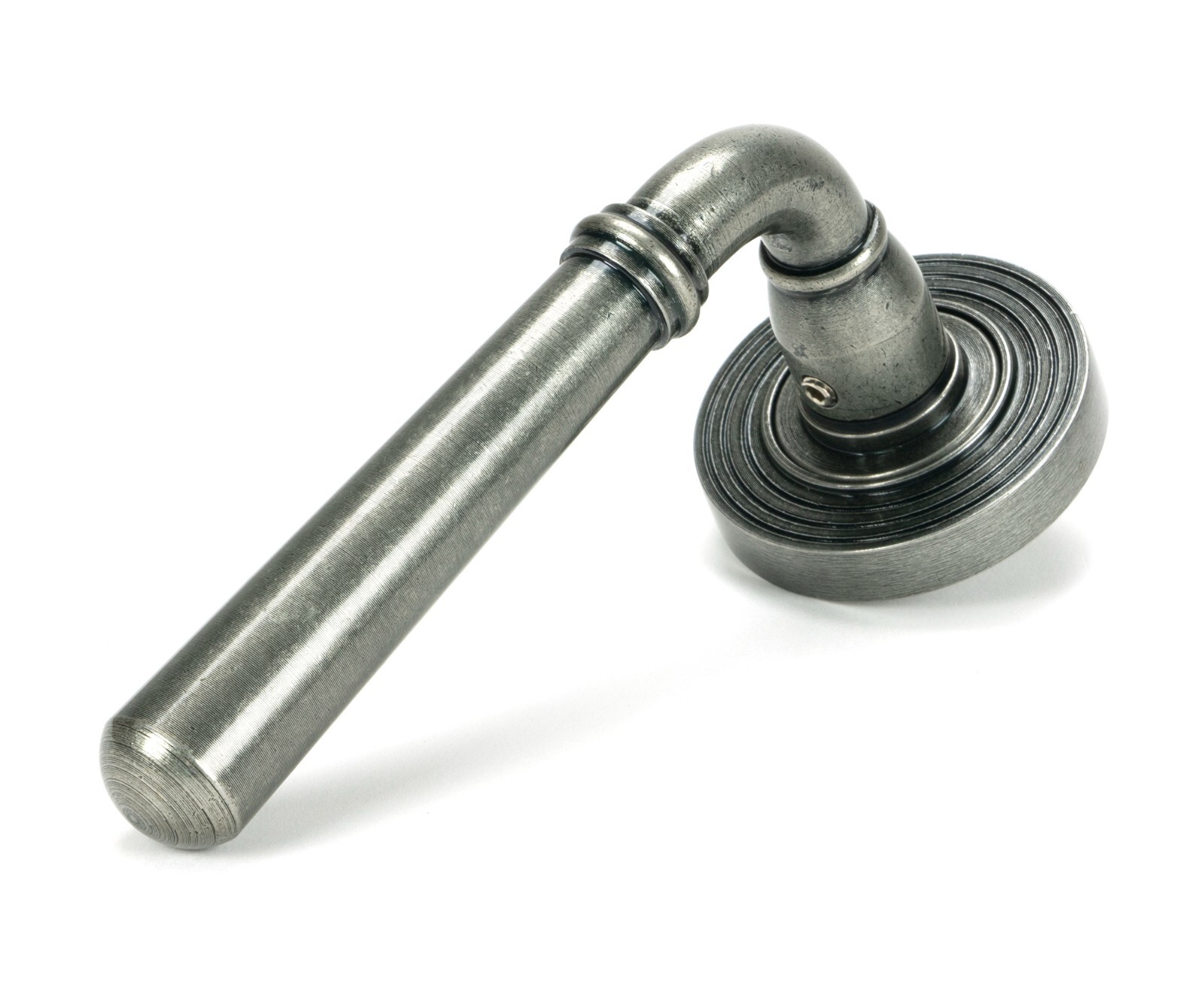 From The Anvil 46469 Pewter Newbury Door Lever on Rose Set (Beehive)