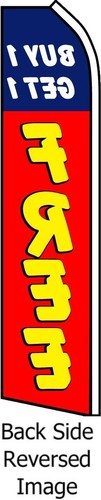 BUY 1 GET 1 FREE FLUTTER FLAG Tall Advertising Sign Feather Swooper Ad Banner - Picture 3 of 5