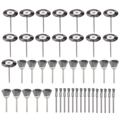 45x Stahlbürste Drahtbürste für Dremel Drahtbürsten Set zum Entrosten Schleifen