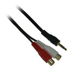 RiteAV 3.5mm Male-RCA Stereo Female Adapter Cable Y-Cable 6 feet