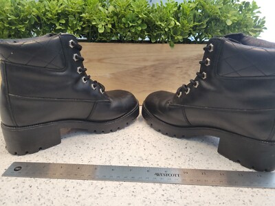 Womens Size 7 Harley-Davidson Motorcycle Boots Black Boots Leather