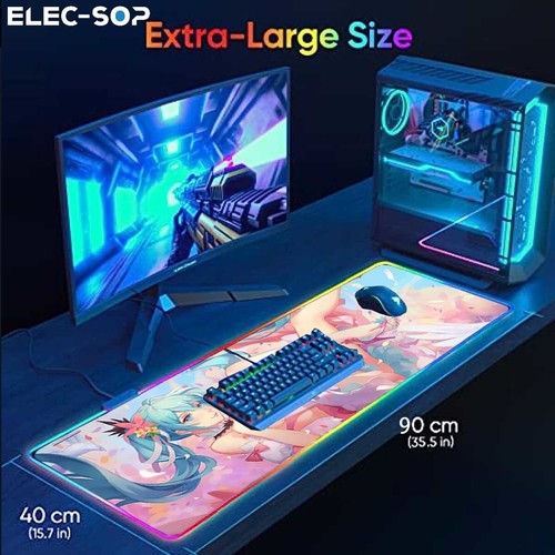 Hatsune Miku Large Gaming Mouse Pad Desk Mat Keyboard mousemat Anime Waifu Gamer - Picture 8 of 28