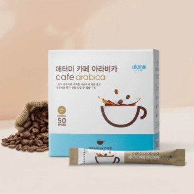 Atomy 50 Sticks Cafe Arabica Instant Kaffee Mix Natural Casein K-food