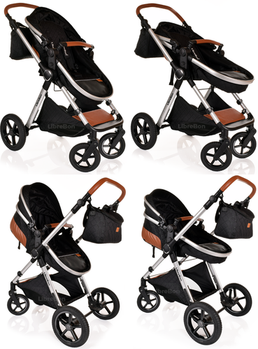 Baby Pram Buggy 3 in 1 Travel System Car Seat Folding Pushchair Reversible - Picture 67 of 117