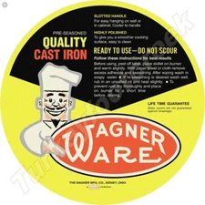 Wagner Ware Quality Cast Iron 11.75" Round Metal Sign
