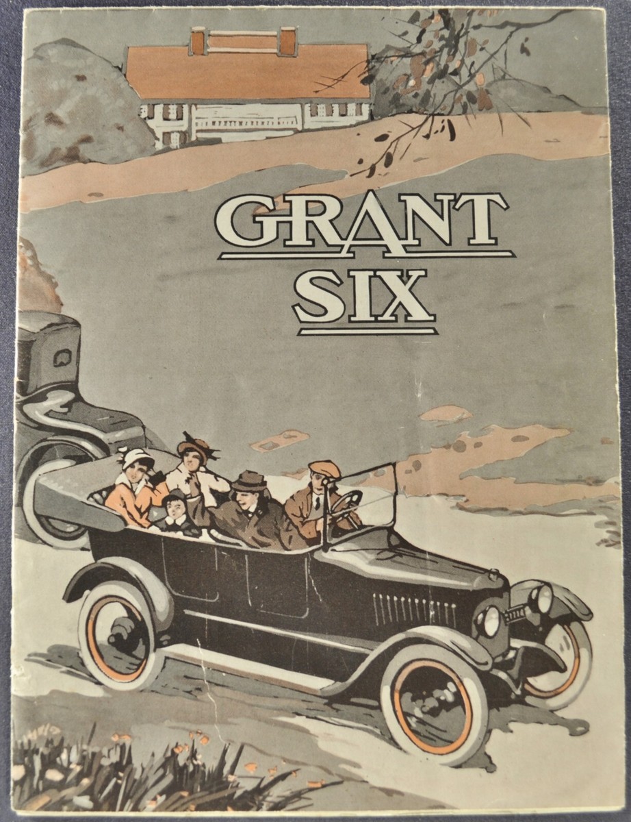 1916 Grant Six Motor Car Brochure Folder Touring Roadster