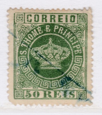 Sao Tome and Principe 1870-77 50r grün perf. 13 1/2 Typ I gebraucht A21P2F4162