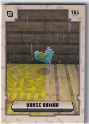 Panini Minecraft Adventure Trading Cards Karte Nr.185 Horse Armor / Rossharnisch
