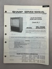 Sharp 25J205 Original Service Manual Free Shipping