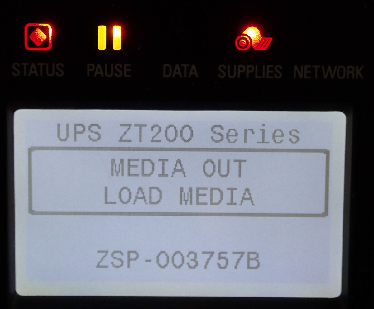 Zebra ZT230 Shipping Label Printer for UPS 183#034;/464cm Total Use  123100-202 eBay