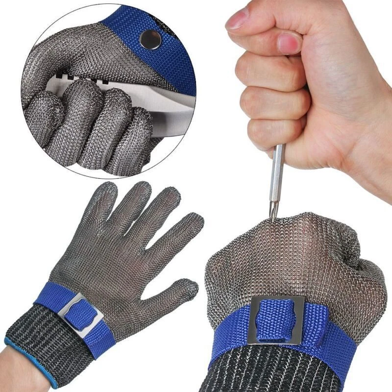 Safety Cut Proof Stab Resistant Glove Stainless Steel Metal Mesh Butcher  Gloves