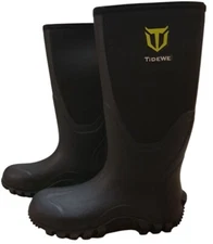 TIDEWE Rubber Boots Multi-Season, Waterproof Rain Boots with Steel Shank Size 7